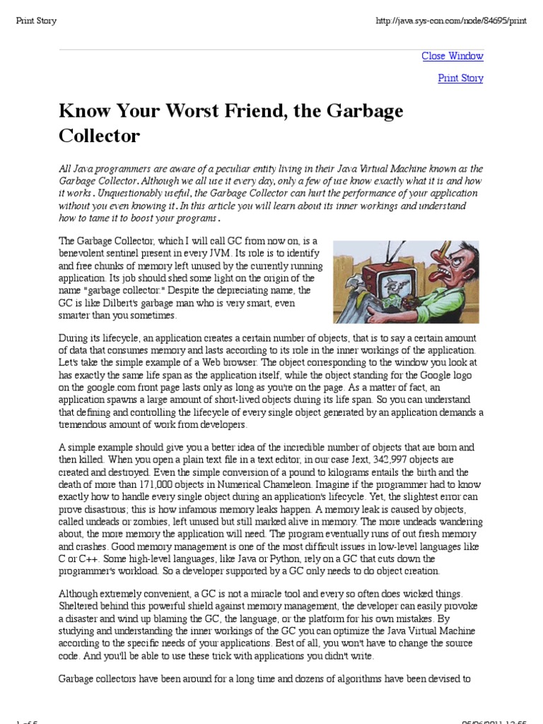 Know Your Worst Friend - The Java Garbage Collector | PDF | Java ...
