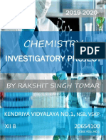 Chemistry Investigatory Project Sample