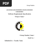 Software Requirements Specification : Group Number