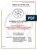 Market Rates Report for Construction Materials, Labour & Equipment Hire