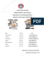 Addis Ababa University Collage of Business and Economics Department of Accounting and Finance Project Title Abc Furniture