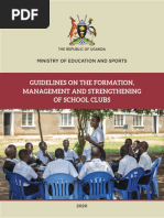 Guidelines On The Formation, Management and Strengthening of School Clubs