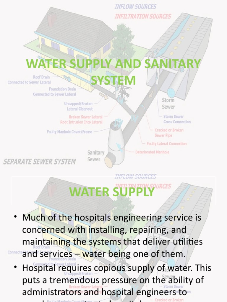Water Supply and Sanitary System PDF Sewage Treatment Water