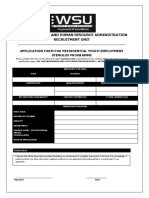 Application Form - Presidential Youth Employment Stimulus Programme