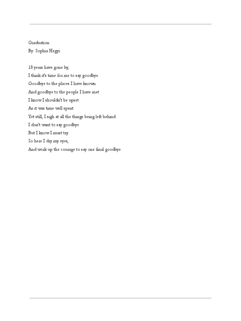 Graduation Poem PDF