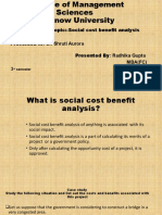 Presentation Topic:-Social Cost Benefit Analysis Presented To: Dr. Shruti Aurora Presented By: Radhika Gupta