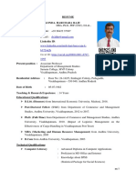 Resume of Dr.K. Hari Hara Raju