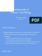 Fundamentals of Primary Care Billing: By: Abbi Crosby