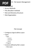 Unit VI File Management