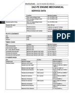 2Az-Fe Engine Mechanical: Service Data