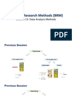Business Research Methods (BRM) : Session 13: Data Analysis Methods