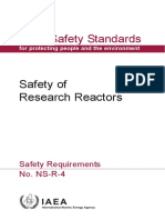 Safety of Research Reactors, Safety Standards Series, Requirements, - No NS-R-4 - Seguridad de Reactores de Investigación Colección de Normas