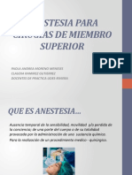 ANESTESIA PARA CIRUGIAS DE MIEMBRO SUPERIOR (Autoguardado)