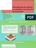 Detección y determinación de aspectos constructivos a considerar en el proceso de excavación