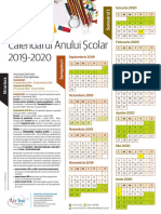 Calendar Scolar 2019-2020