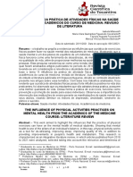 A Influência Da Prática de Atividades Físicas Na Saúde Mental Dos Acadêmicos Do Curso de Medicina: Revisão de Literatura