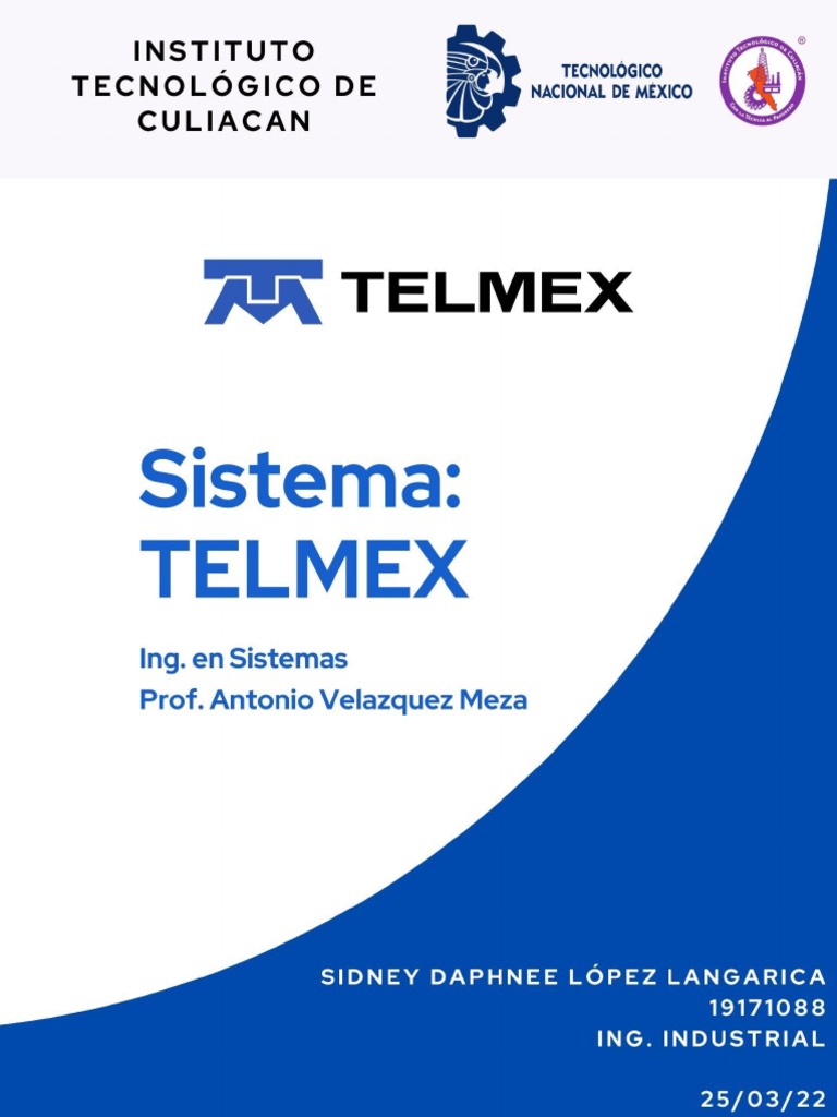 Propiedades y organización de los sistemas en Telmex | PDF