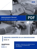 Sesión 14 - Dirección Desempeño de las Organizaciones (1)