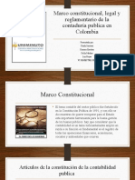 Marco constitucional, legal y reglamentario de la contaduría pública en Colombia