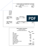 Journal Entry in Its Respective T-Accounts: Cash Sabio, Capital Rent Expense