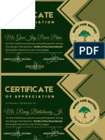 Certificate: Mr. Gene Jay Ponce Pana