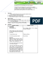 A Detailed Lesson Plan in Mathematics For Grade 8 Linear Equations in Two Variables