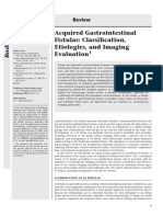 Acquired Gastrointestinal Fistulas-Classification, Etiologies, and Imaging Evaluation