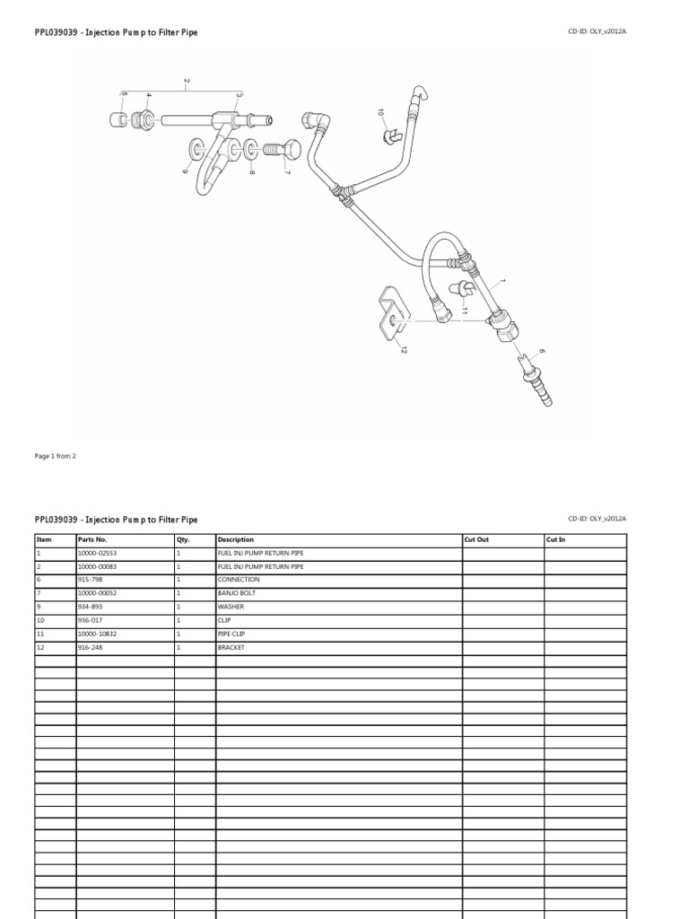 Gep88 - Injection Pump To Filter Pipe | PDF