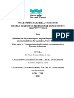 Facultad de Ingeniería Y Negocios Escuela Académico Profesional de Negocios Y Competitividad