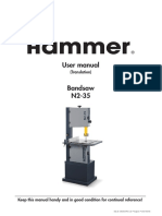 User Manual Bandsaw N2-35: (Translation)