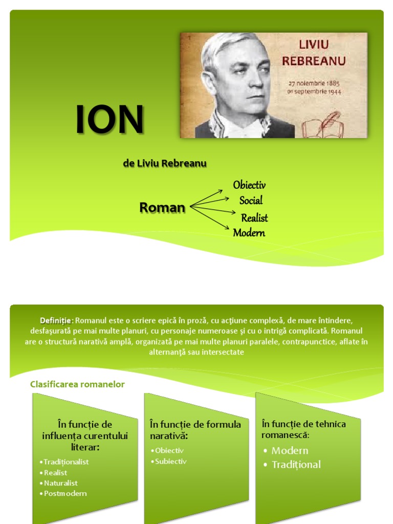Romanul Ion-Clasificare | PDF