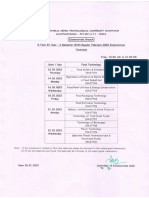 Timetables For B.Tech IV I Regular Feb 2022 Exams