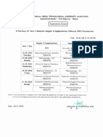 Timetables For B.pharm III I IV I R S Feb 2022 Exams 1