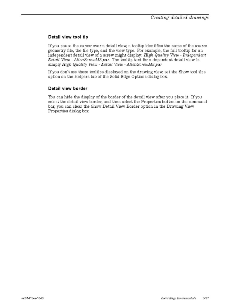 Solid Edge Manual in Depth-1185-1200 - Section View | PDF | Drawing | Curve