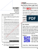 @allen - Aakash - Newlight - Test - Paper (Telegram) : Key Points of New Light Test Series