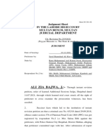 Judicial Department: Ali Zia Bajwa, J.