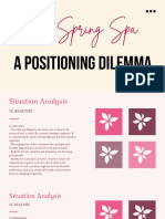 Group 1 Evoe Spring Spa - A Positioning Dilemma