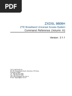 ZXDSL 9806H (V2.1.1) ZTE Broadband Universal Access System Command Reference (Volumn III)