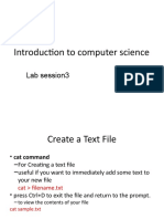 Introduction To Computer Science: Lab Session3