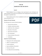 Unit Iii Marketing Mix Decisions: Product Planning and Development