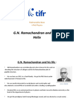 G.N. Ramachandran and Triple Helix: Padmanabha Bose I-Phd Physics