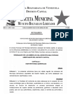 Ordenanza de Los Símbolos Del Municipio Bolivariano Libertador