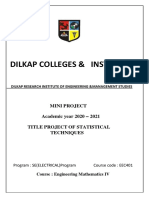 Statistics Mini Project Roll No 211 To 220 NEW 2 0