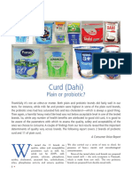 Curd (Dahi) : Plain or Probiotic?