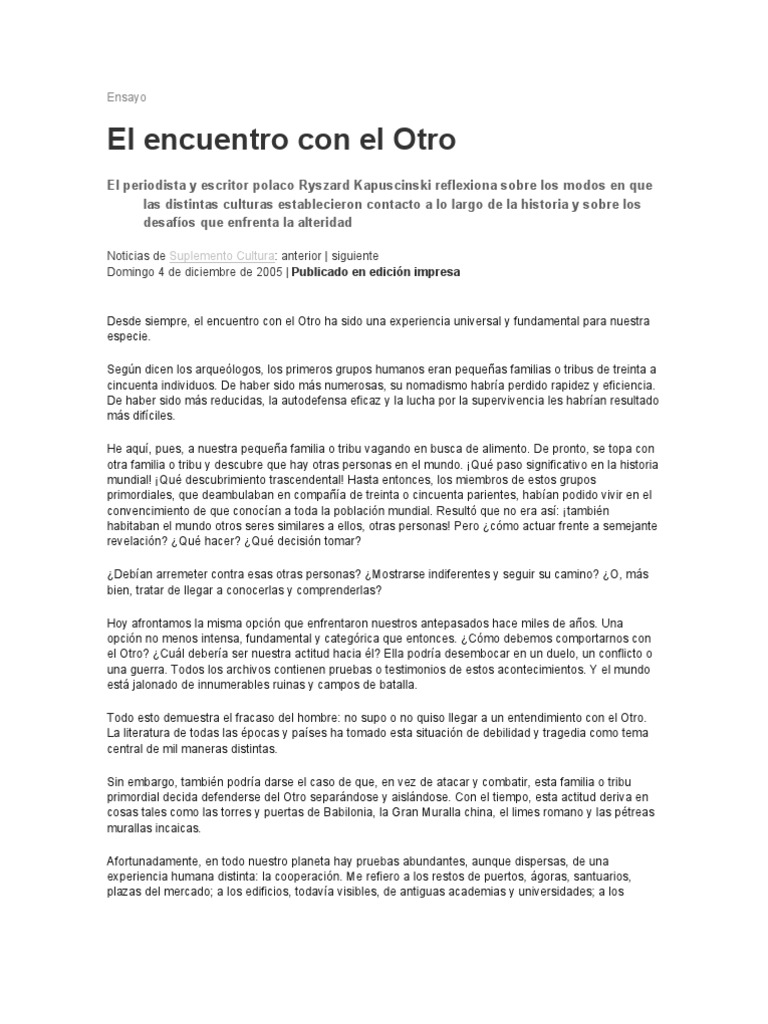 Notael Encuentro Con El Otro - 