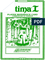 Player Reference Card: Commodore 64 Version