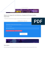Reporte de Inspección de Extintores y Equipos de Primeros Auxilios Importante