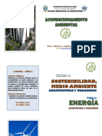 Sostenibilidad, Medio Ambiente, Energia - Arquitectura y Urbanismo - Tema 2 Arquitectura y Energía