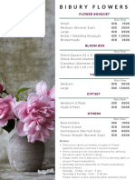 Bibury Flowers Pricelist