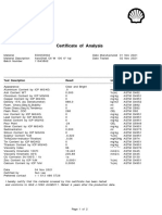 Certificate of Analysis: Test Description Result Unit Method